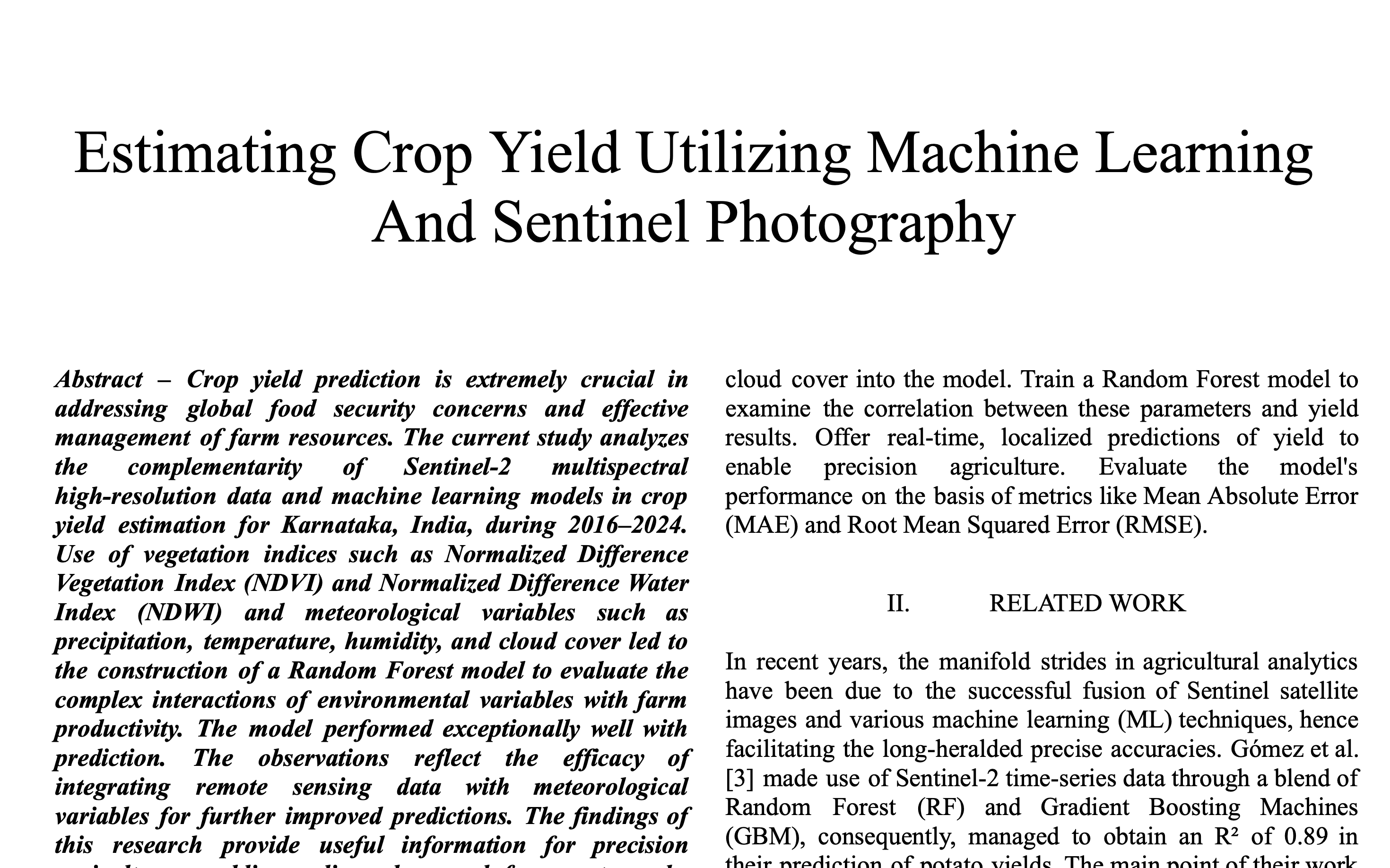 Crop Yield Prediction preview